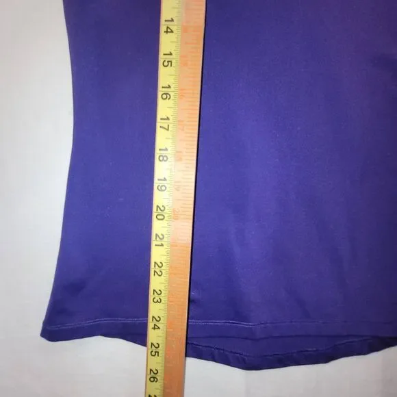 Nike Pro DriFit Pullover Purple Running L-Sleeve‎ Athletic Zip Mock Neck Men XL - Picture 12 of 13